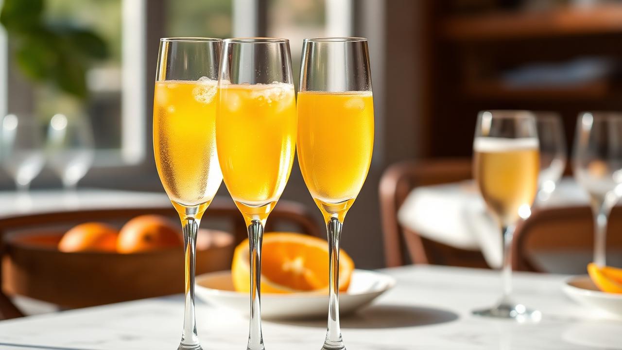 Sunday Brunch mimosas at Biscotti's Cafe Fort Myers